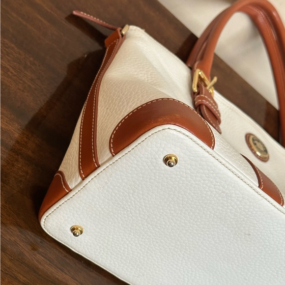 Dooney & Bourke Winter White and Tan Satchel w/Coin Pouch - Picture 7 of 14